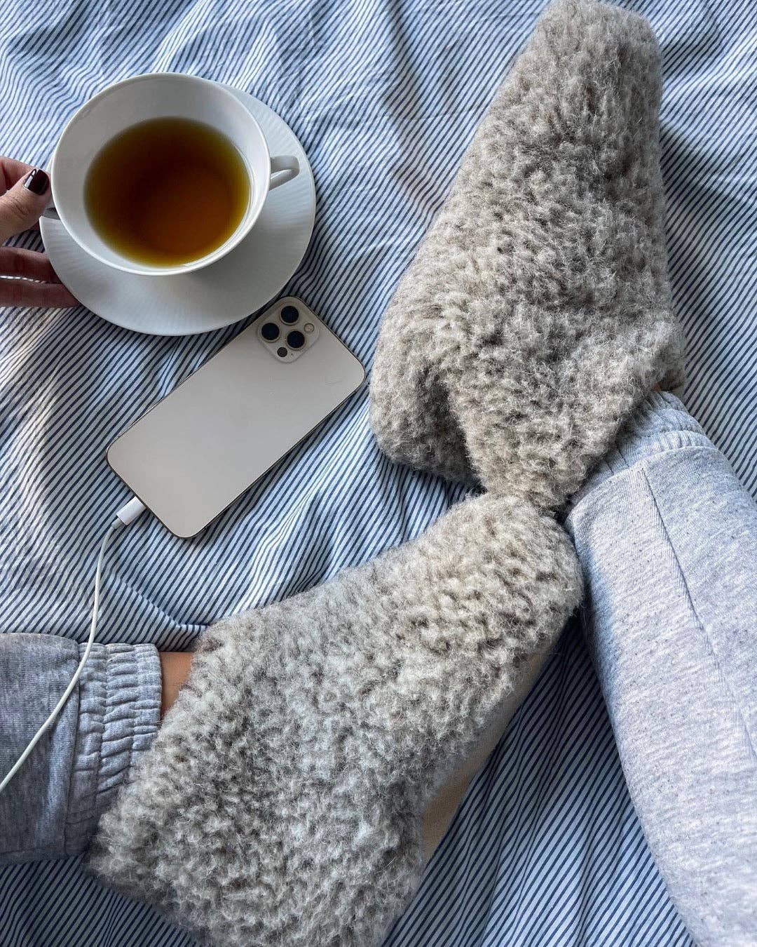 The Cozy Sheep - Wholesale Slides - Women's - Wool slippers — Light grey (Low model)6