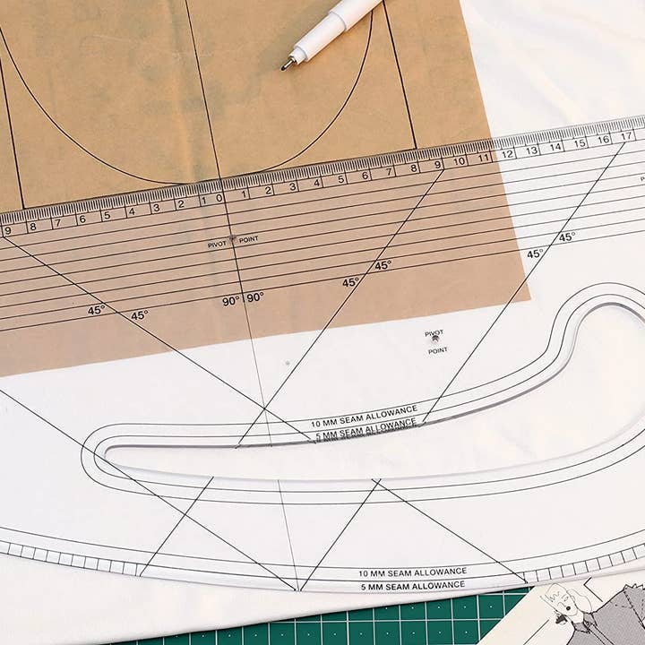 Liquidraw – wholesale Craft tool – Liquidraw Pattern Maker Pattern Marking Ruler - Metric8