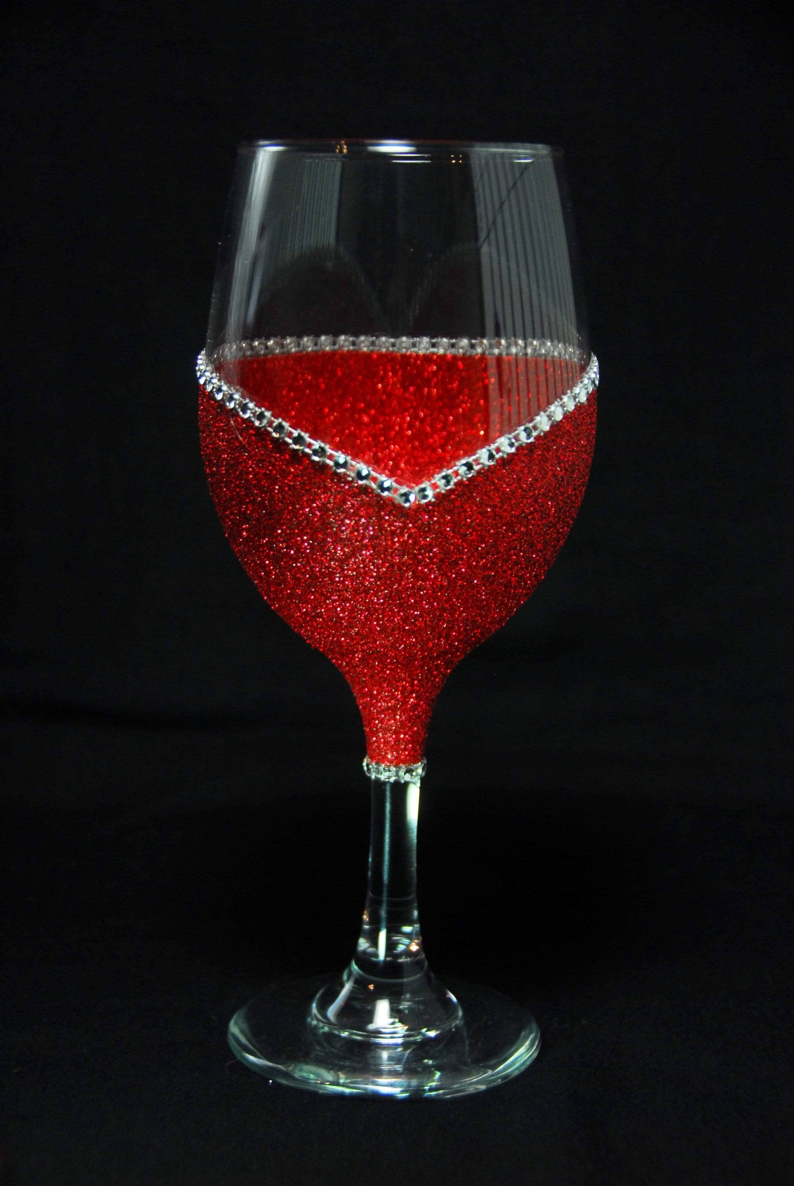 WineyBitches.Co - Wholesale Wine Glass - WB Original Classy Glassy – Bling Stem V Style Wine Glass (Signature Collection)11