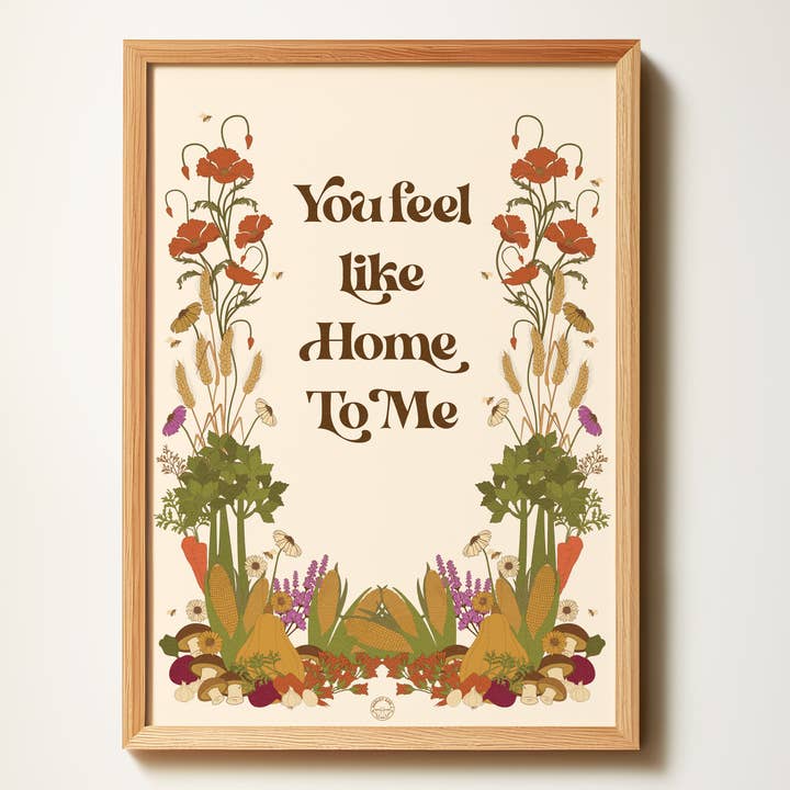 Du känner dig som hemma för mig - Vintage - Illustrationsaffisch för wholesale av Harley and J