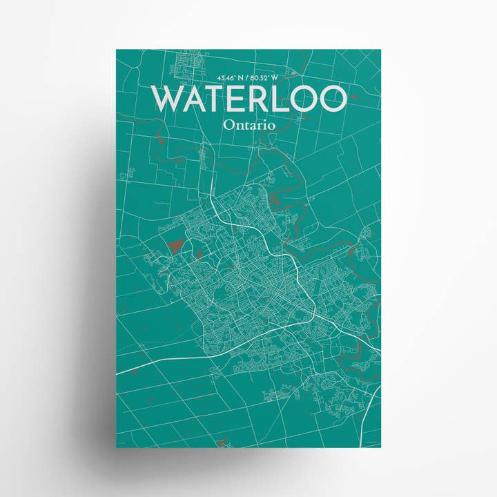 OurPoster.com - Wholesale Poster - Waterloo City Map Poster76