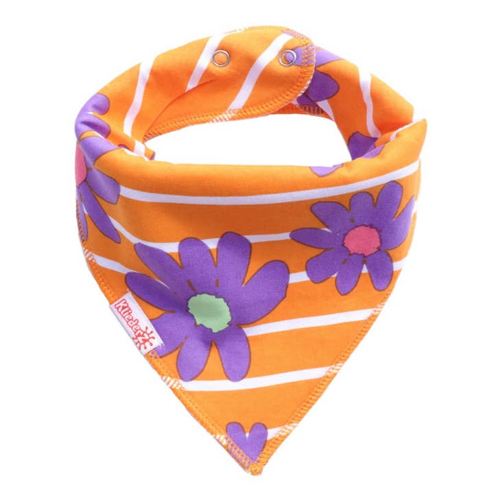 Pointed Bib Flower Waves - baby bib for wholesale by KliederZ