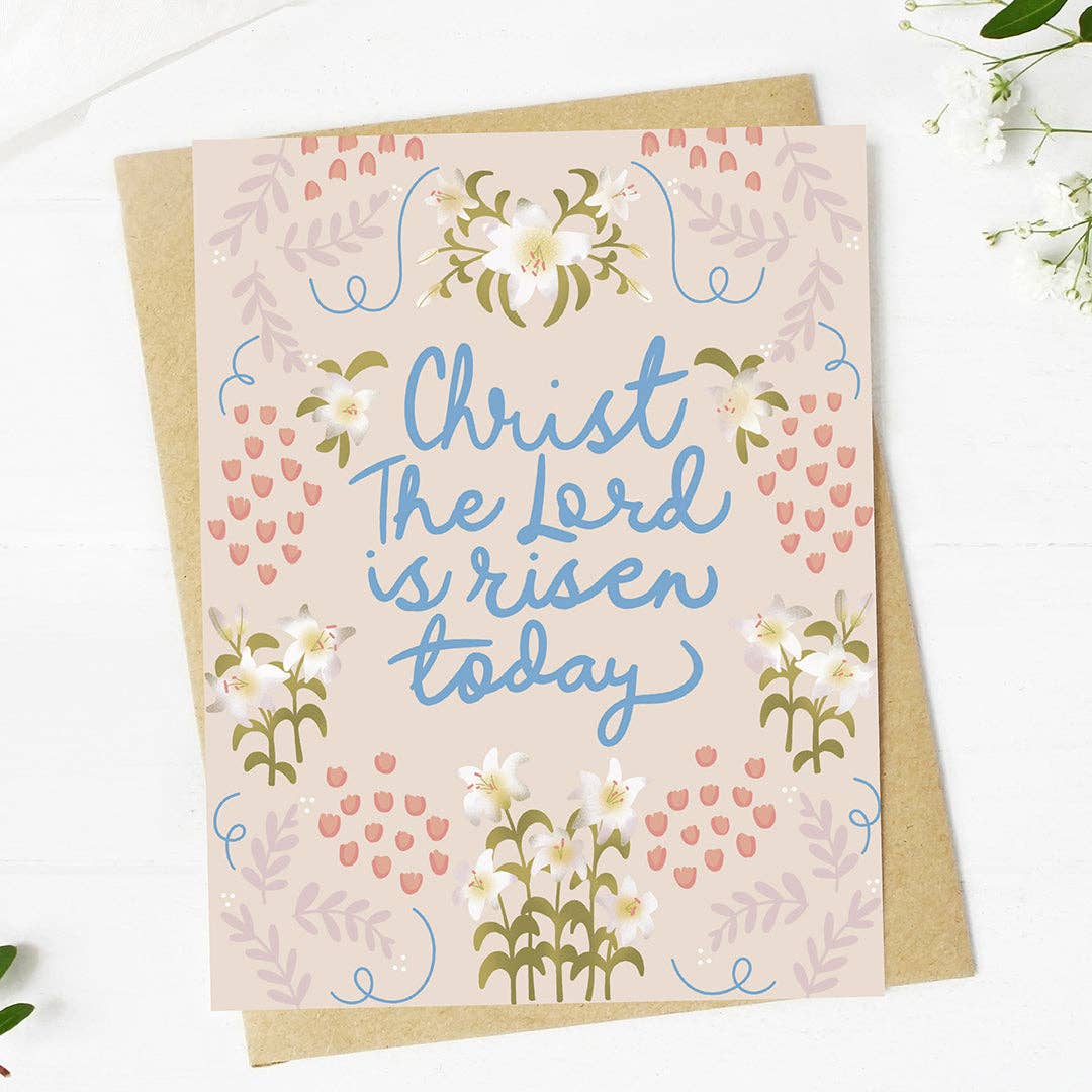 Big Moods - Wholesale Easter Card - "Christ the Lord is Risen today" Pastel Easter Faith Card3