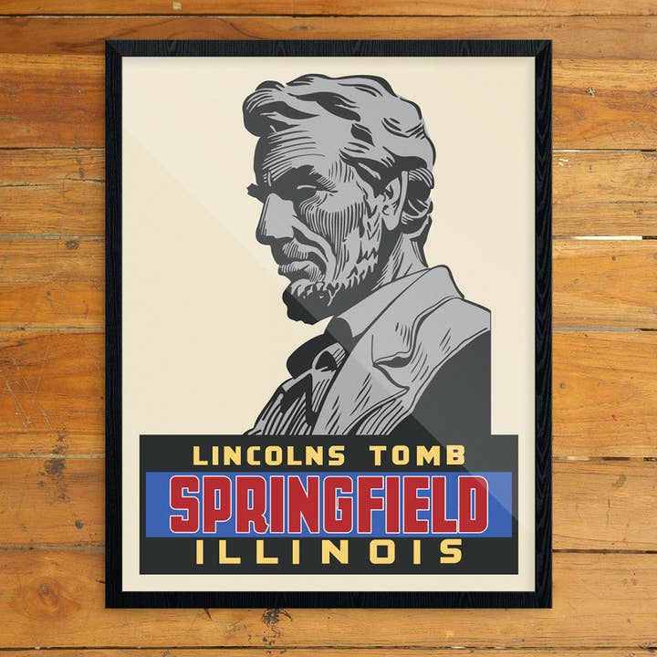 8" x 10 Lincoln's Tomb Springfield IL Print for wholesale by Fridgedoor