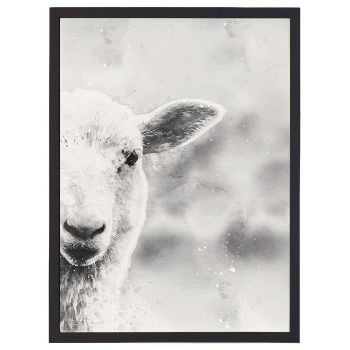B&W Lamb - Rechthoekig frame met dun frame voor wholesale door Sincere Surroundings