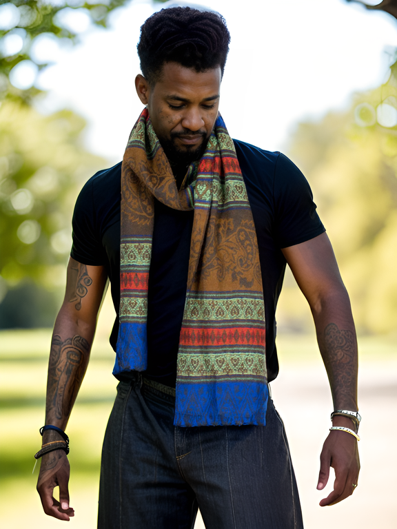 Kimago Look - Wholesale Scarf - Men's - Cotton Wool Scarf0