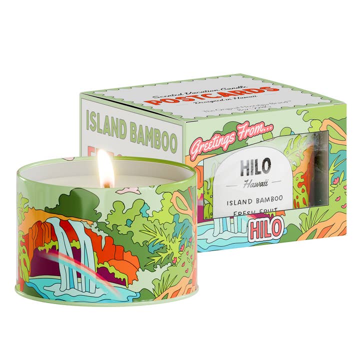 Postcards - Wholesale Jar/Filled Candle - Hilo, Hawaii | Scented Destination Candle