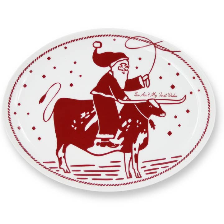 Lovegrass Designs - Wholesale Decorative Tabletop Object - "This Ain't My First Rodeo" Porcelain Platter