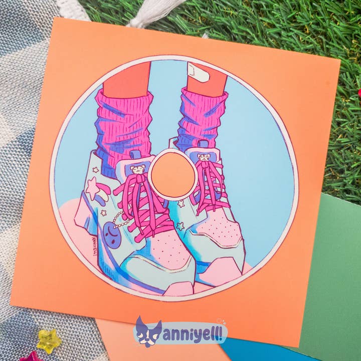 scarpe cd Postcard Mini Art Print per la vendita all'ingrosso da parte di anniyell