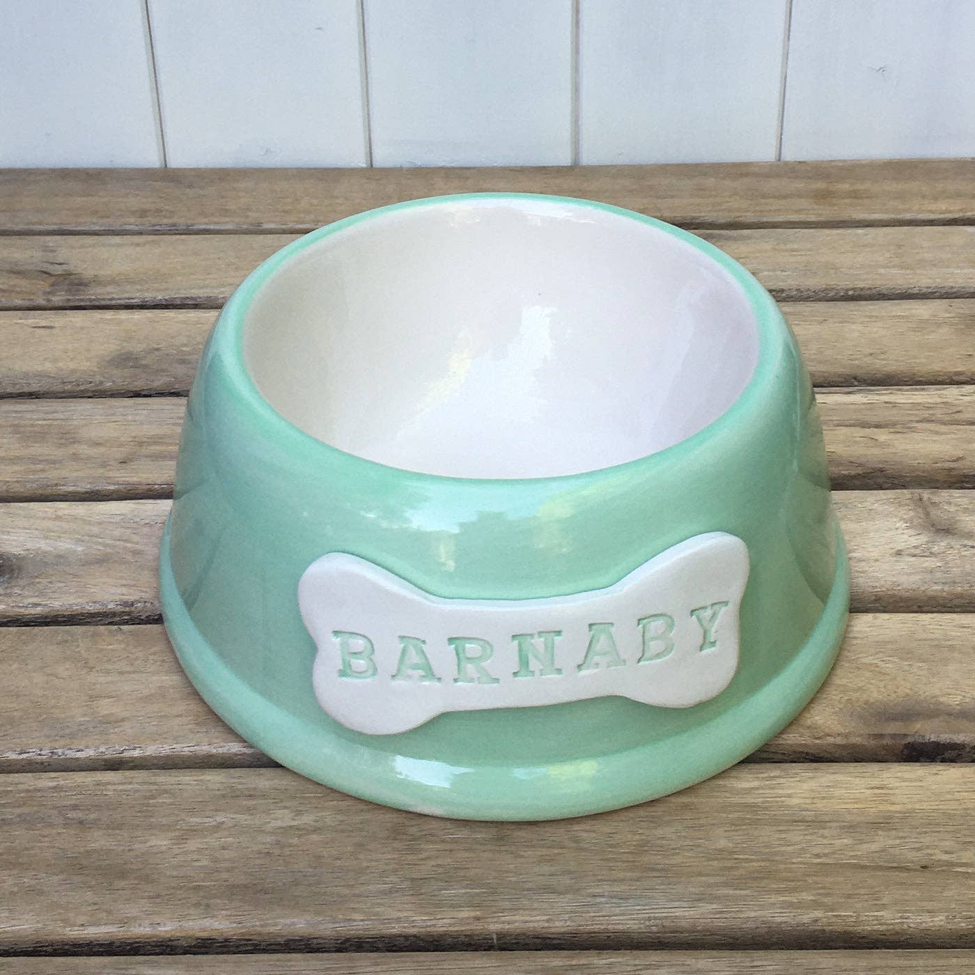 Lords and Labradors – wholesale Pet bowl – Cat/dog – Personalised Pastel Dog Bowl by Purple Glaze - Angled2