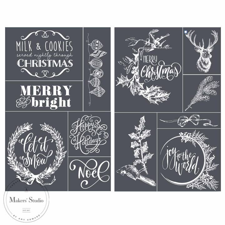 Milk & Cookies - Mesh Stencil 2 Pack 5.5x8.5 for wholesale by A Makers' Studio