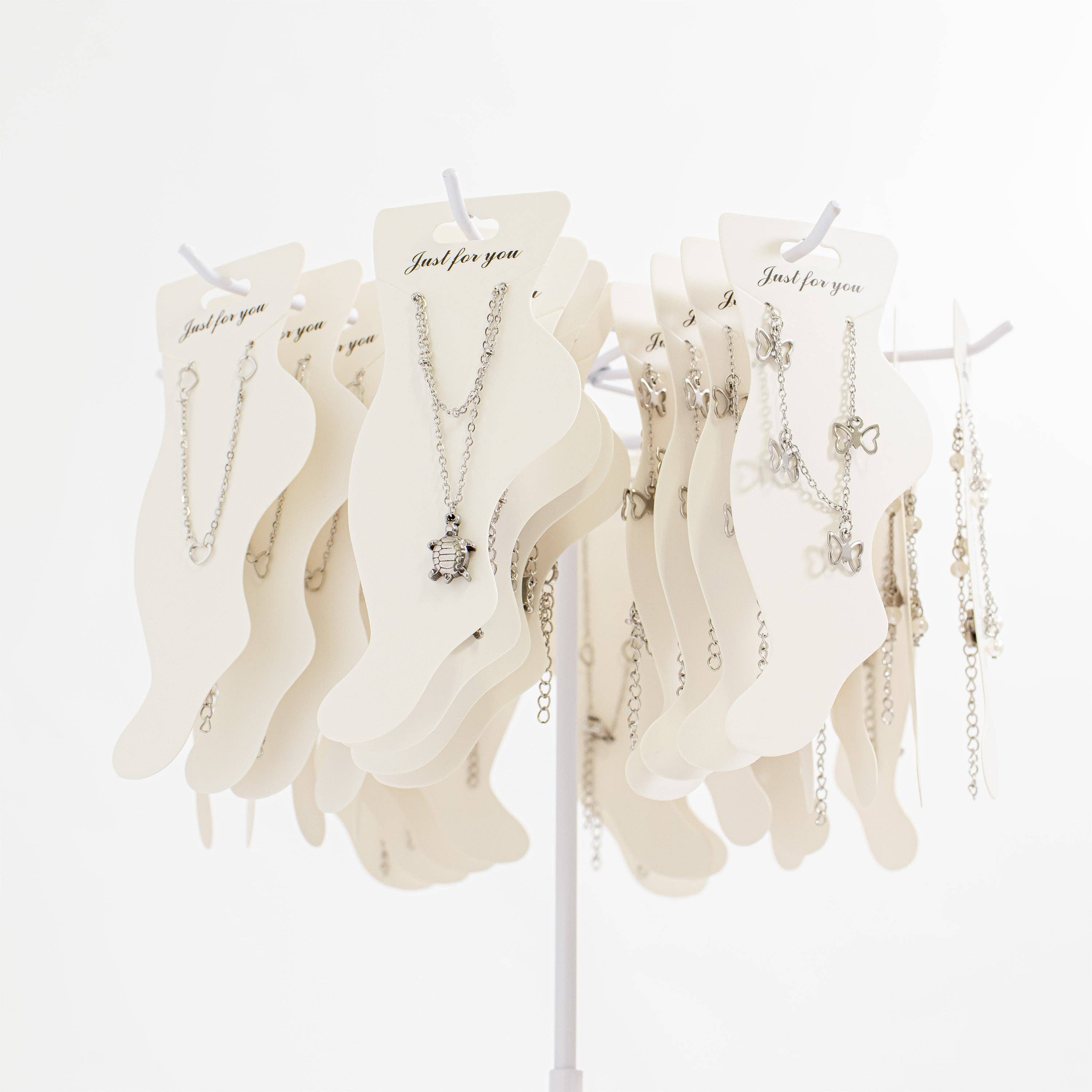 WJW - Wholesale Anklet - 18K Gold PVD Stainless Steel Butterfly Charm Anklet6