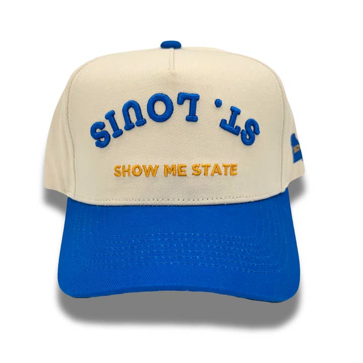 Citizen Row - Wholesale Baseball Cap - Men's - Show Me State Two-Tone Tan & Blue Hat