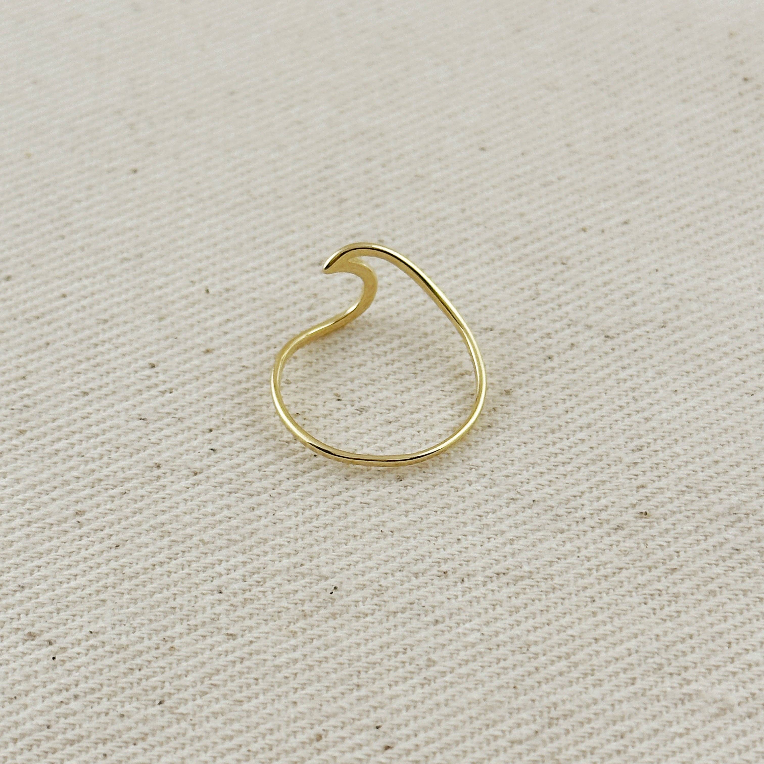 GoldFi - Wholesale Band/Stacked Ring - 18k Gold Filled Wave Ring3