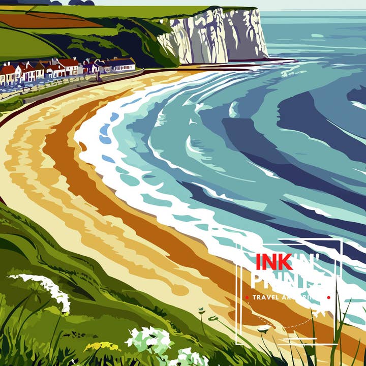 InkNPrintz – wholesale Art print – Isle of Wight England Travel Poster7
