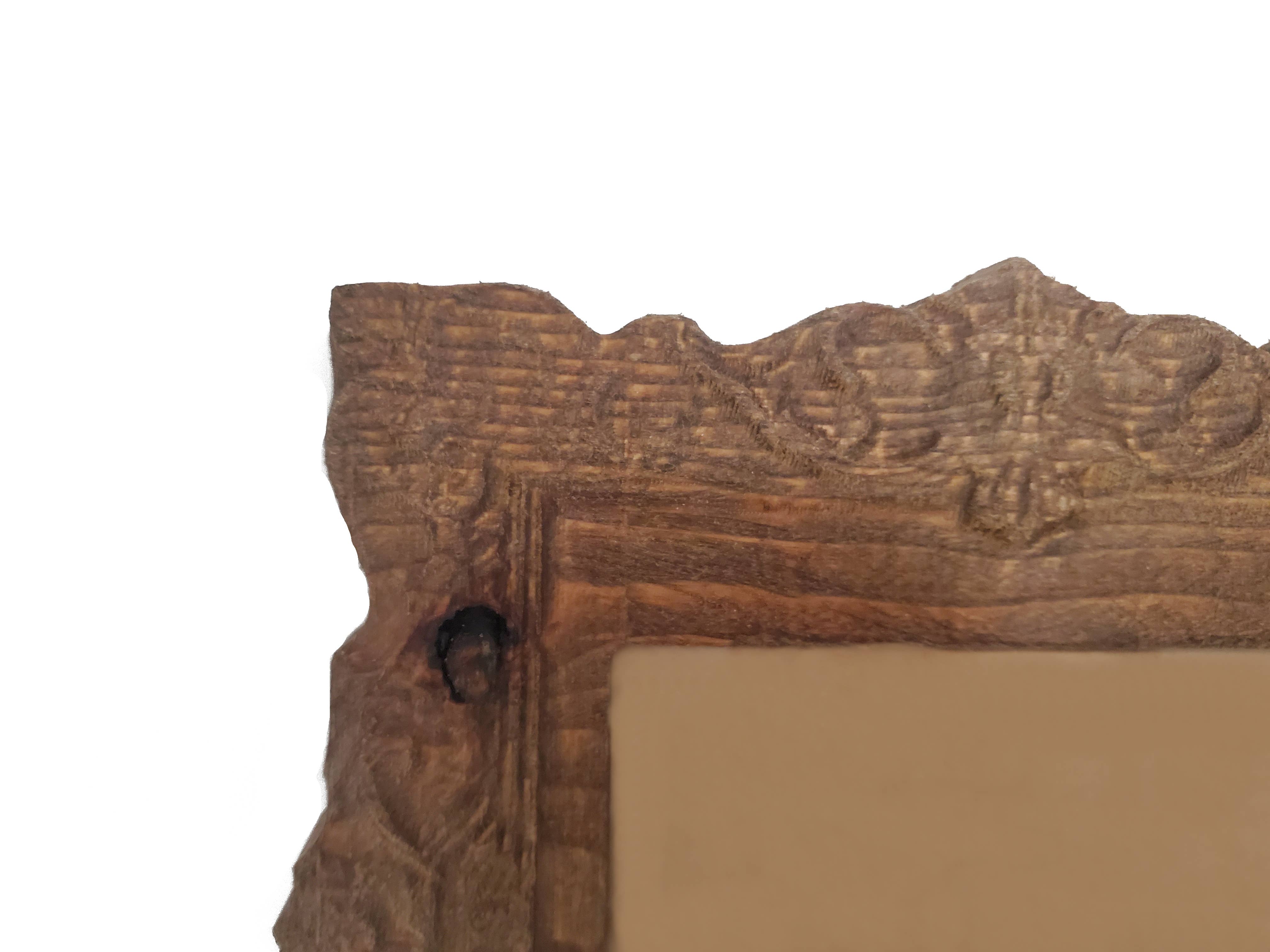 Tidig amerikansk 5x7 Utsmyckad Träram i Antik Stil Unikt Snidad och Gammaldags för wholesale på Faire1