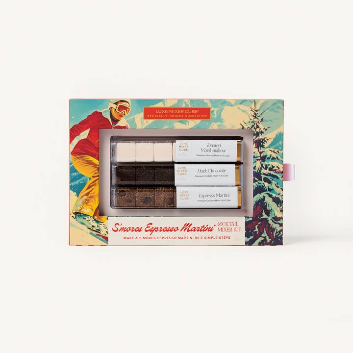 S’Mores Espresso Martini Mixer Kit (Chocolate, Marshmallow) for wholesale by TEASPRESSA | LUXE Mixer Cube