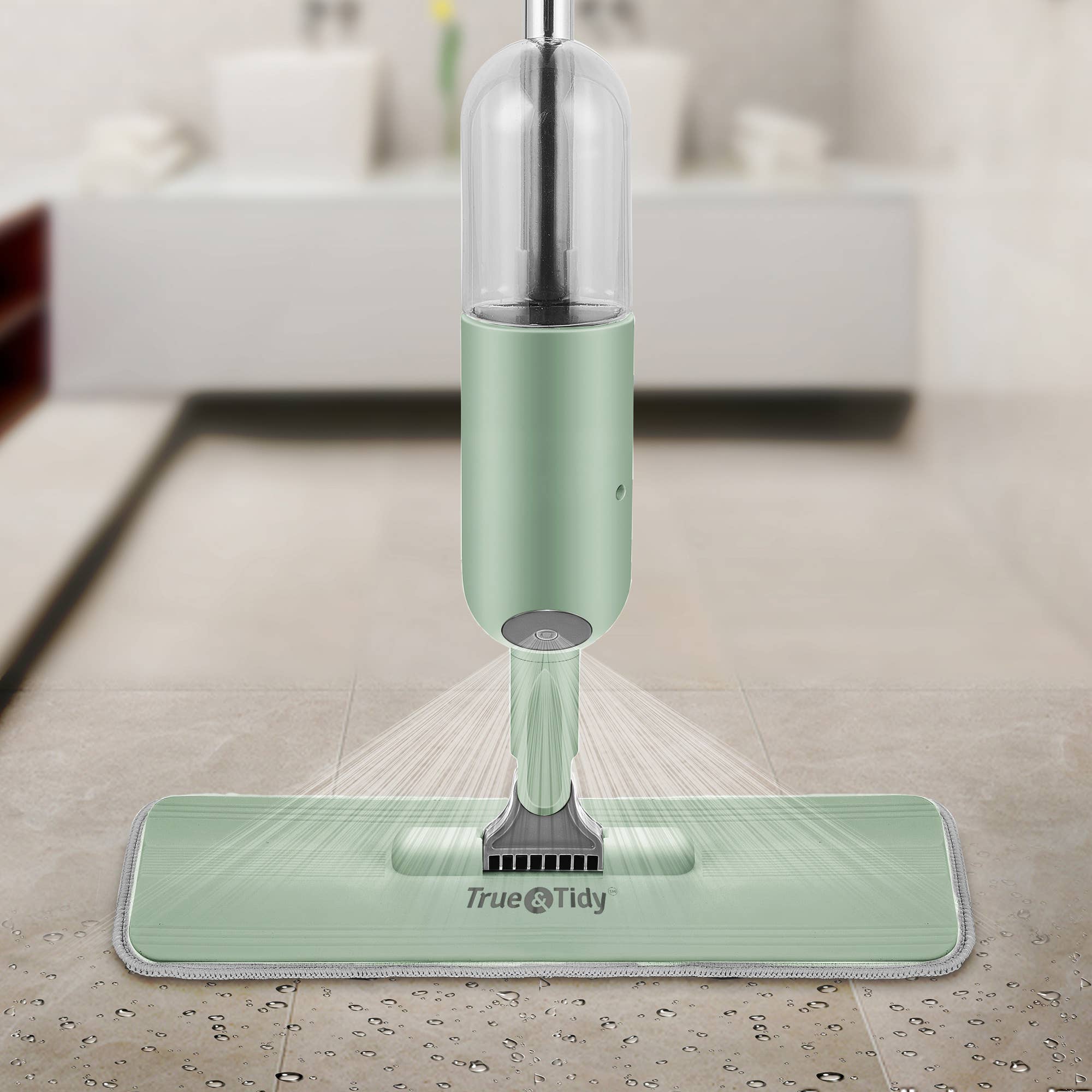 True & Tidy - Vente Serpillères - Ensemble de balai pulvérisateur avec réservoir rechargeable de luxe27