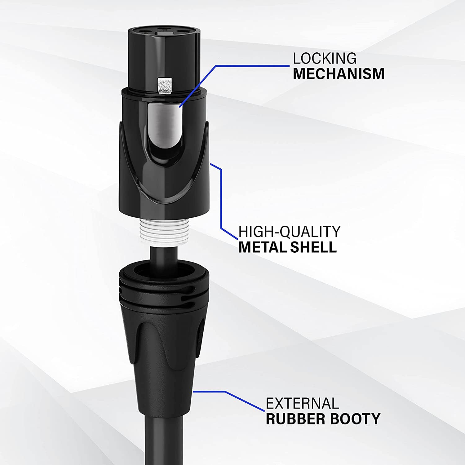 LyxPro – wholesale Musikinstrument – Mikrofon XLR Vinklad Manlig Kabel 3 Pin Mic Kabel Pro Audio12