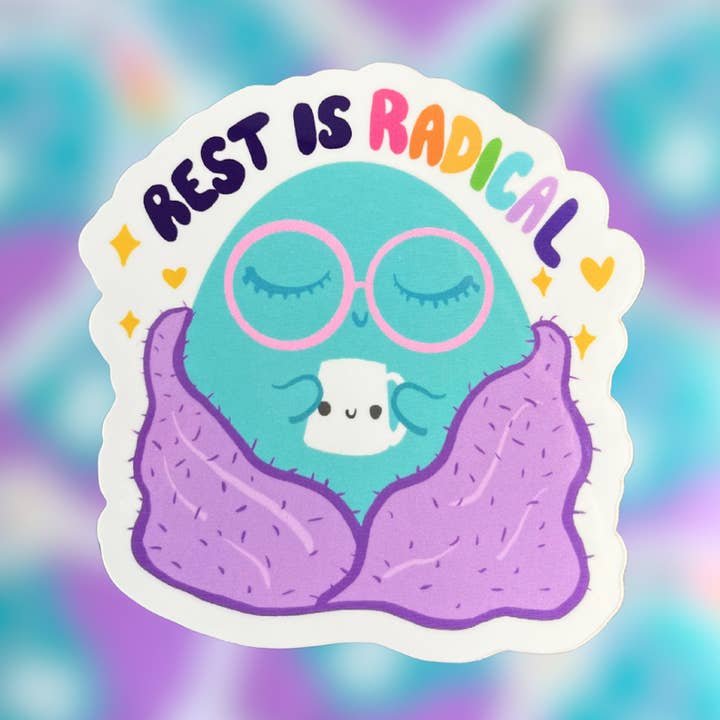 Rest is Radical Vinyl Sticker for wholesale by Avé Rivera Studio