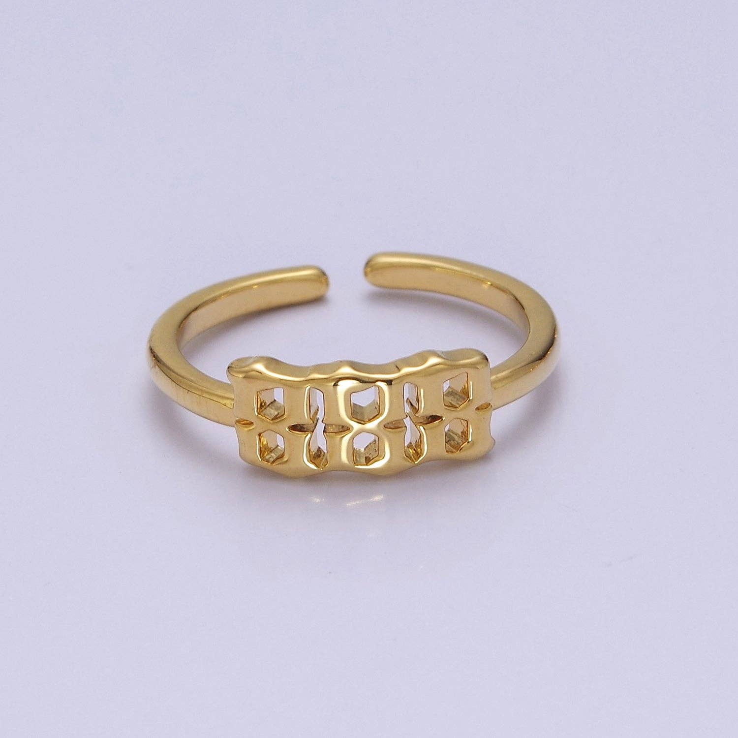 Aim Eternal - Wholesale Band/Stacked Ring - Dainty Angel Number Ring, Minimalist Gold Filled Ring Unisex7