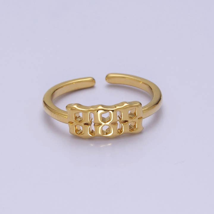 Aim Eternal - Wholesale Band/Stacked Ring - Dainty Angel Number Ring, Minimalist Gold Filled Ring Unisex7