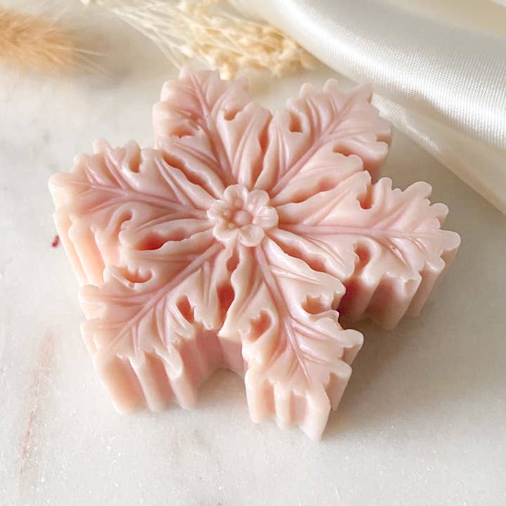 Maxi fondant navideño con forma de copo de nieve y aroma a flor de azahar para venta al por mayor de Island Jewels