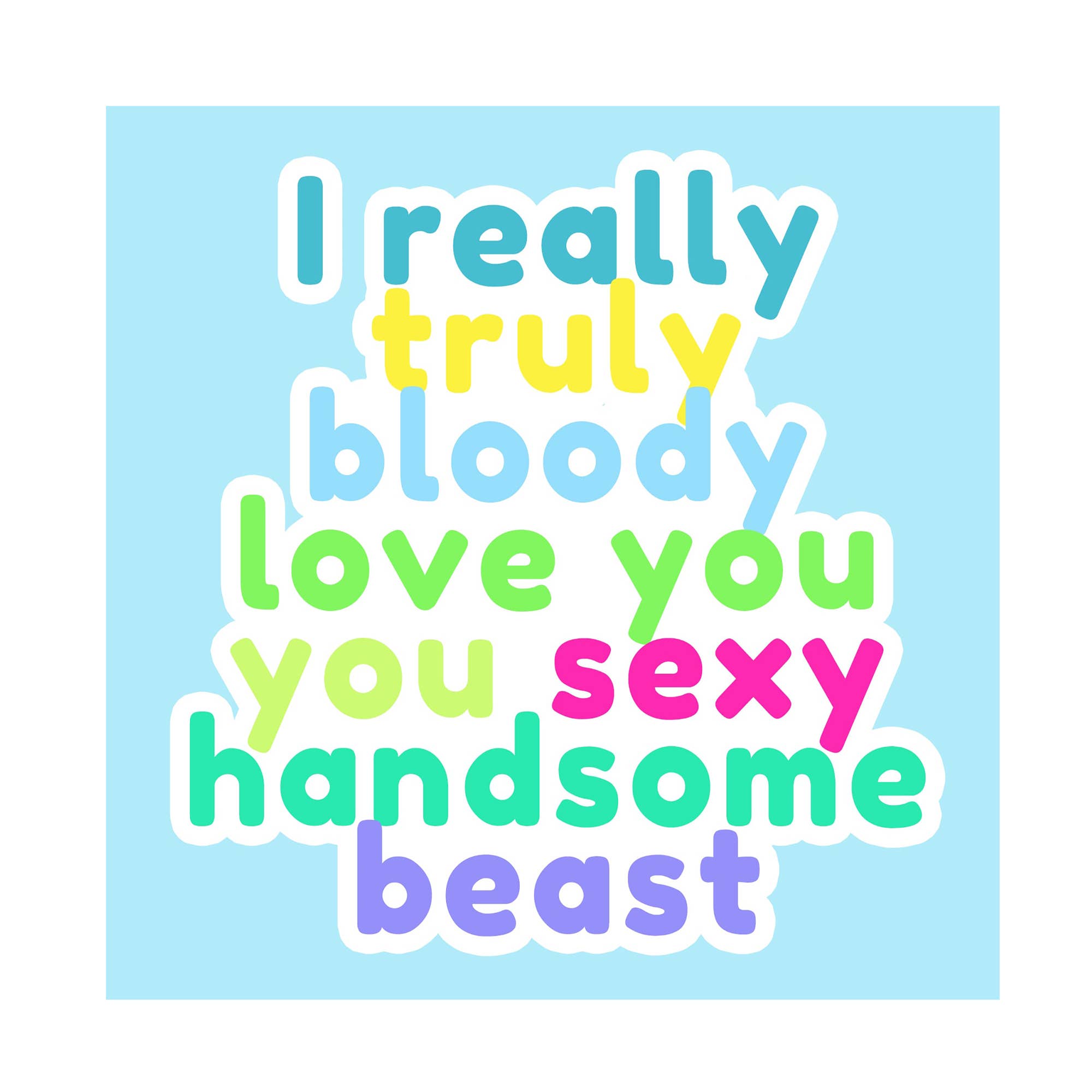 Go La La – wholesale Birthday card – Handsome Beast - square birthday card2