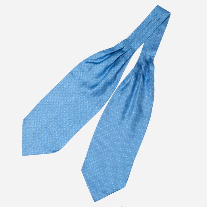 Elizabetta Made in Italy USA - Wholesale Necktie – Men’s - Sanremo - Silk Ascot Cravat Tie - Sky Blue1