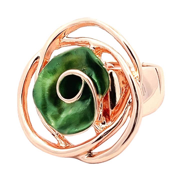 AMORINO SRL - Wholesale Cocktail/Statement Ring - Flower Elastic Ring - SW22424D6494