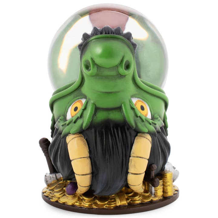 EAST AVENUE - Wholesale Snow Globe - Dragon Hoarding Treasure 100MM Gold-Tone Snow Globe1