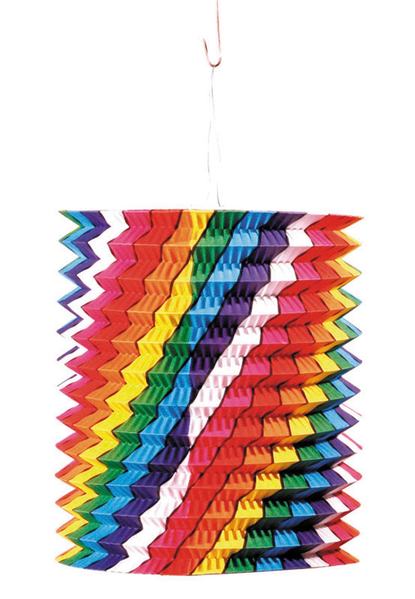 Party Pro - Wholesale Feestbord/banner - 13 cm cilindrische papieren lantaarn met bariole patroon4