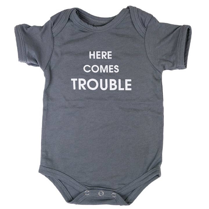 Chez Gagné - Wholesale Bodysuit (Non-Footed) - Baby - Here Comes Trouble Onesie