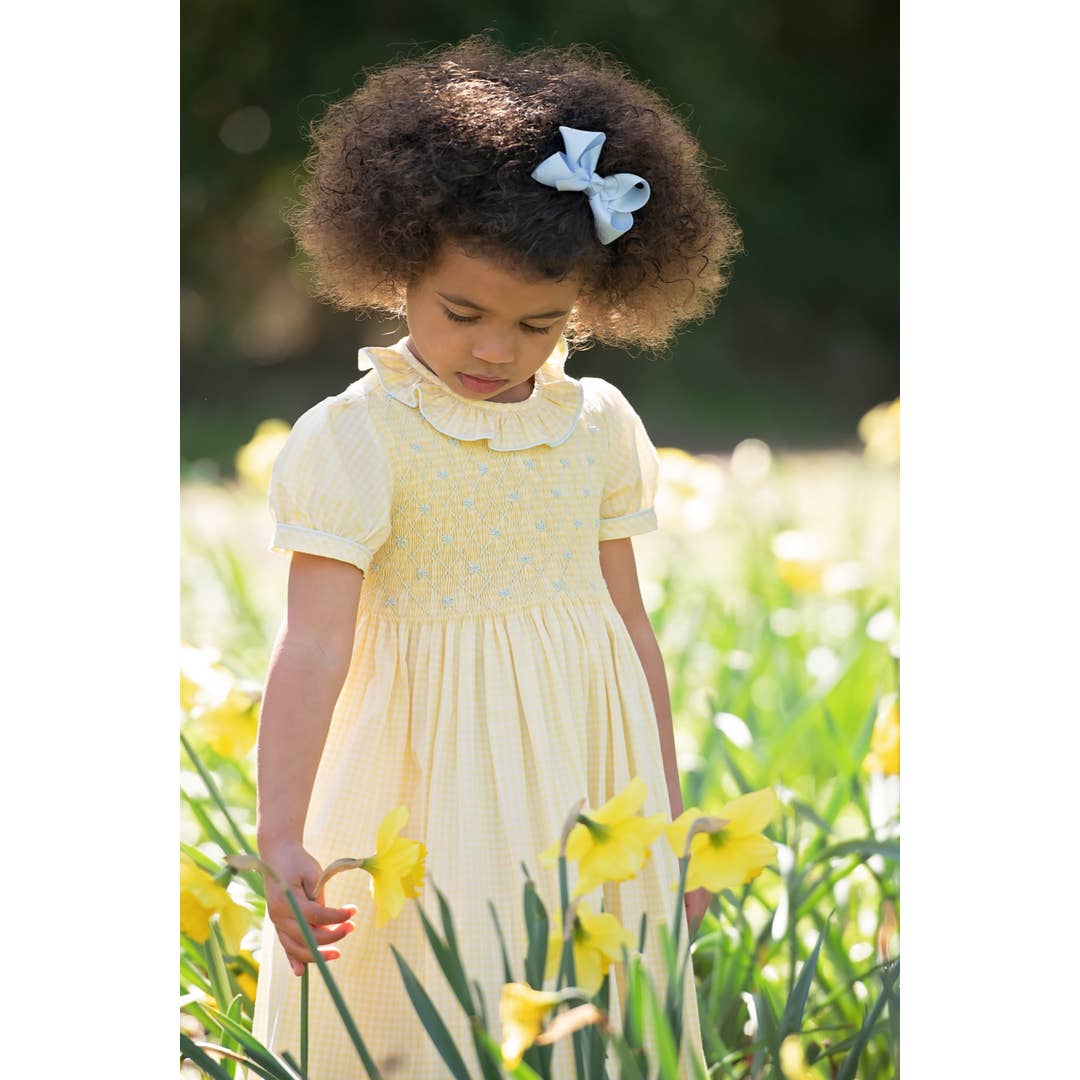 LAETITIA smocked dress for wholesale by Annafie London Ltd