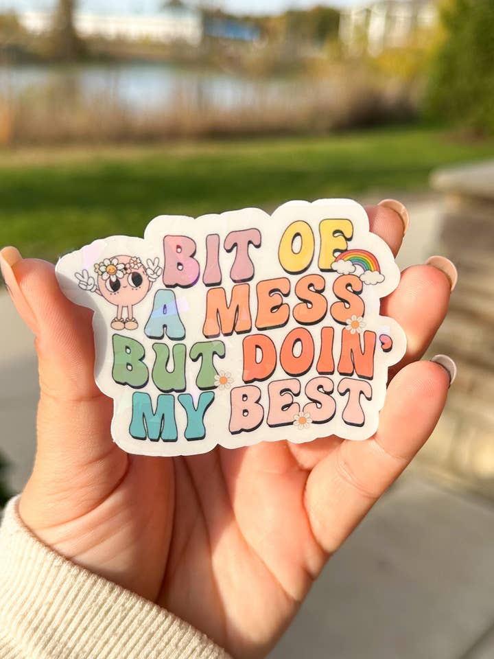 Doin My Best Sticker for wholesale by Shop Alloe | Print & Media Co.