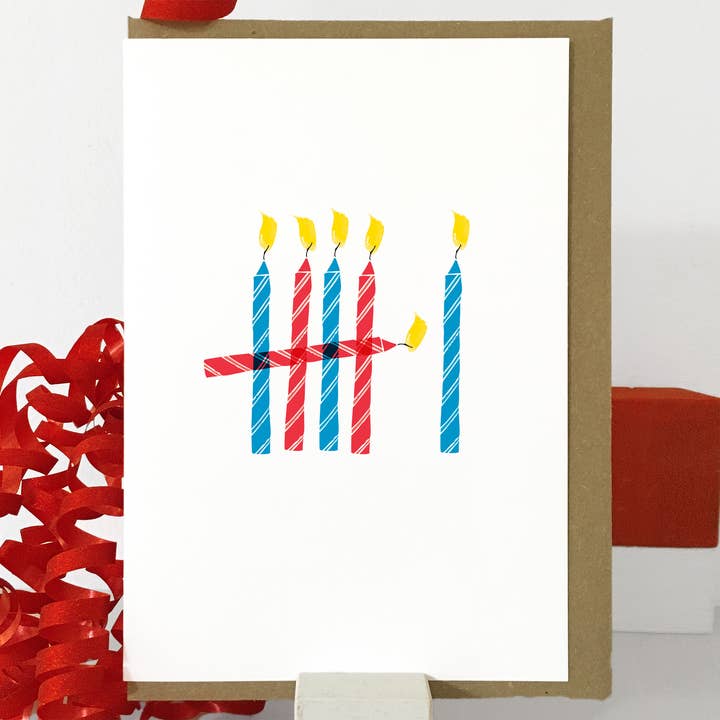 6th Birthday Card | Candle Card | Kids Card | Gender-Neutral for wholesale by Purpose & Worth etc