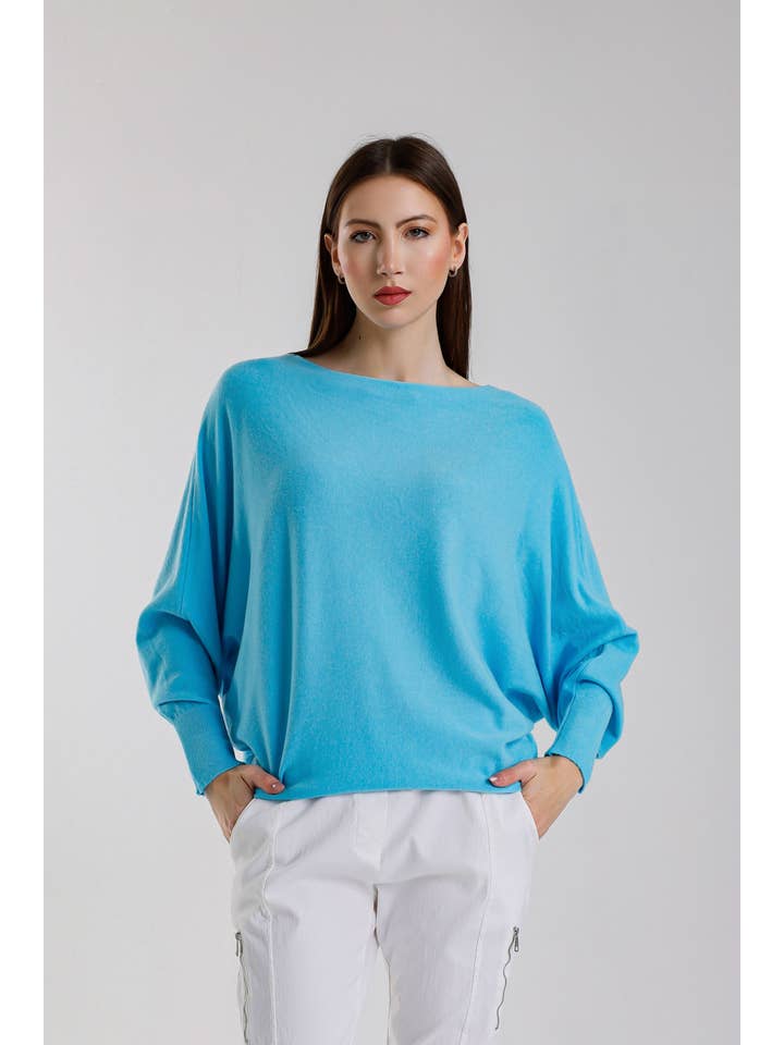 TINA Stephens Italy/Tees By Tina – Großhandel Strickpullover – Damen – Mylah Seriously Weicher Fledermaus-Pullover (BLS413)16