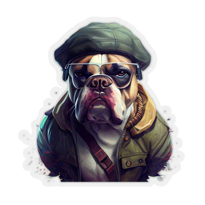 Waterproof Vinyl Sticker - Tough Military Dog Vinyl Sticker for wholesale by Smartstead Homestead