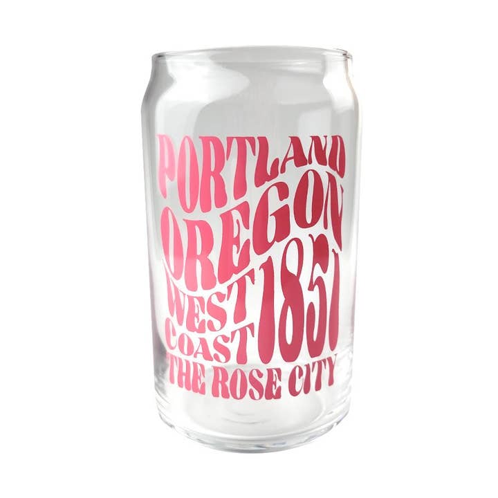 Portland Wavy Glass Can for wholesale by Hello From Oregon
