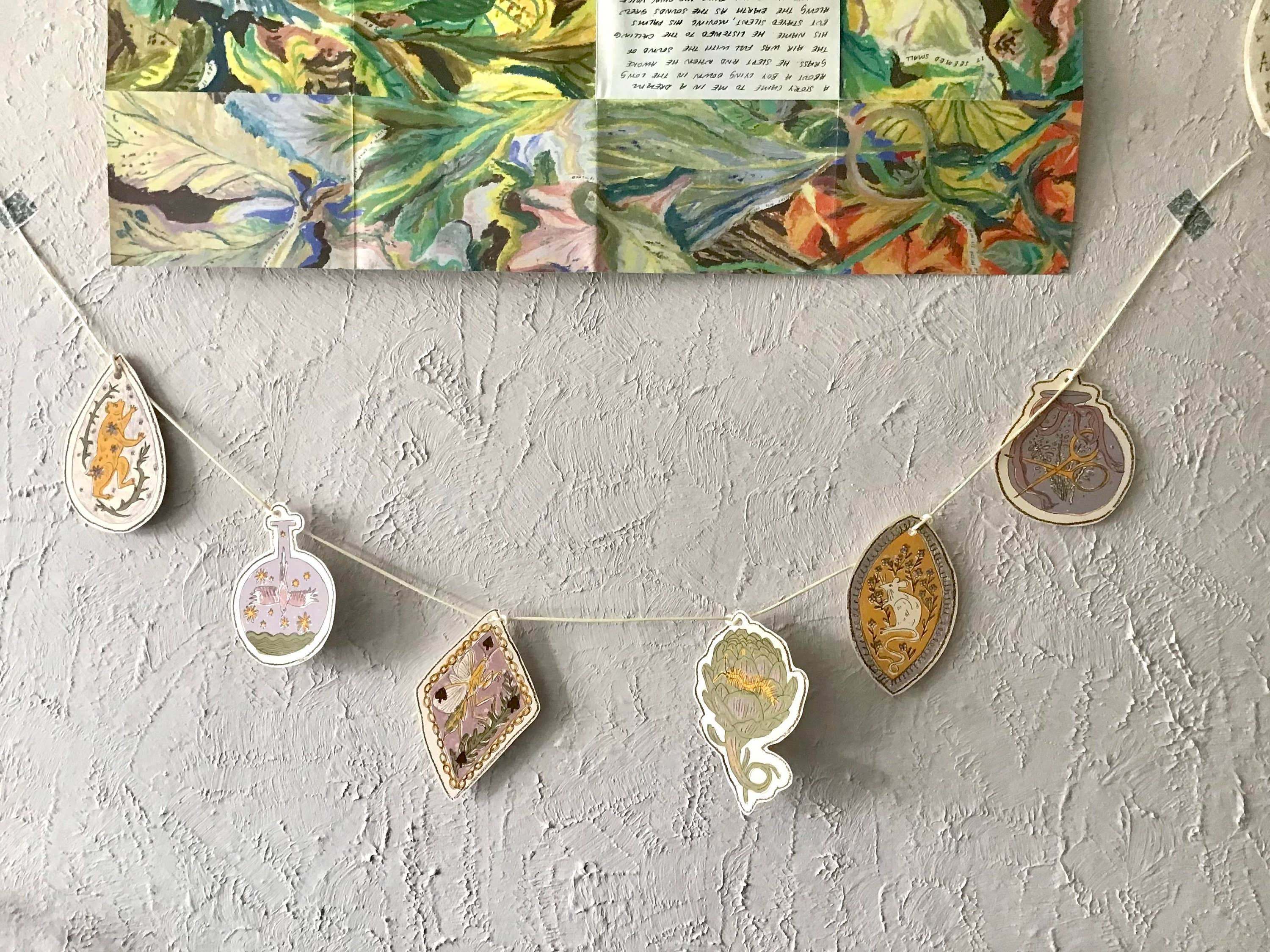 Tulips and Heather - Wholesale Bunting/Garland - Illustrated Paper Garland -Magpie Mouse Magic1