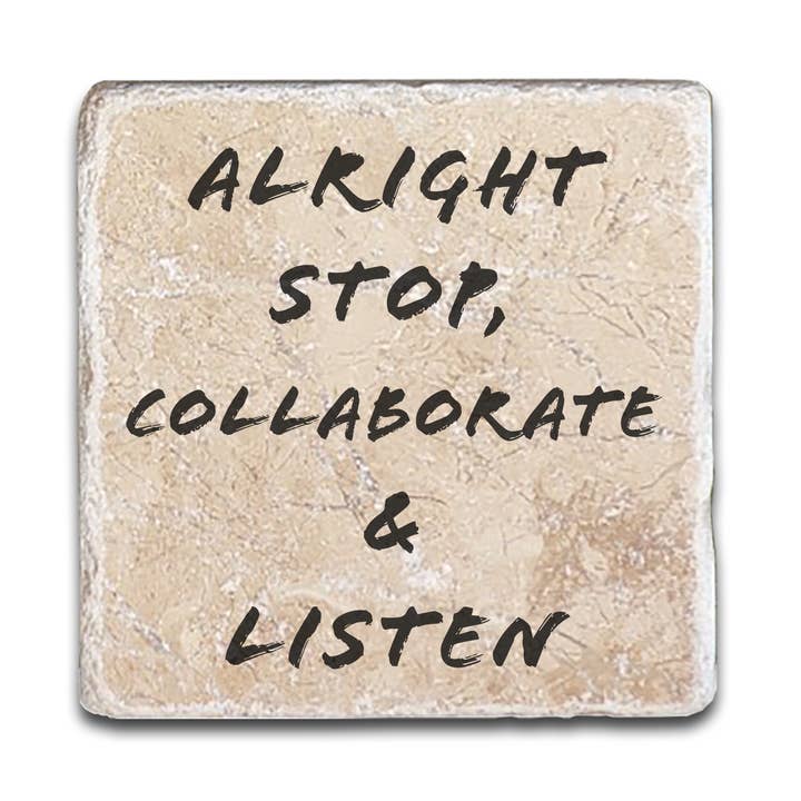 90's Hip Hop Lyrics Coasters - Ice Ice Baby - Vanilla Ice for wholesale by Black Angel Designs