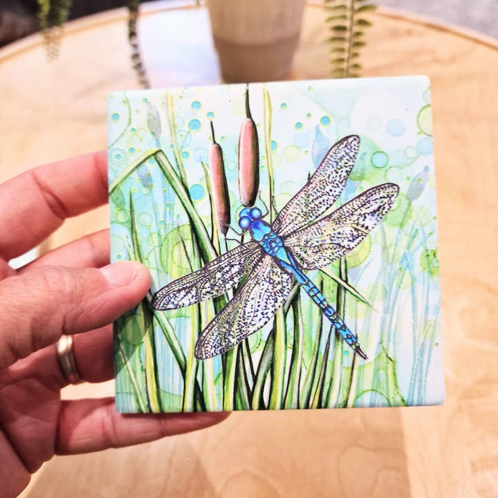 07-C Dragonfly Coaster for wholesale by By Jo Crafts