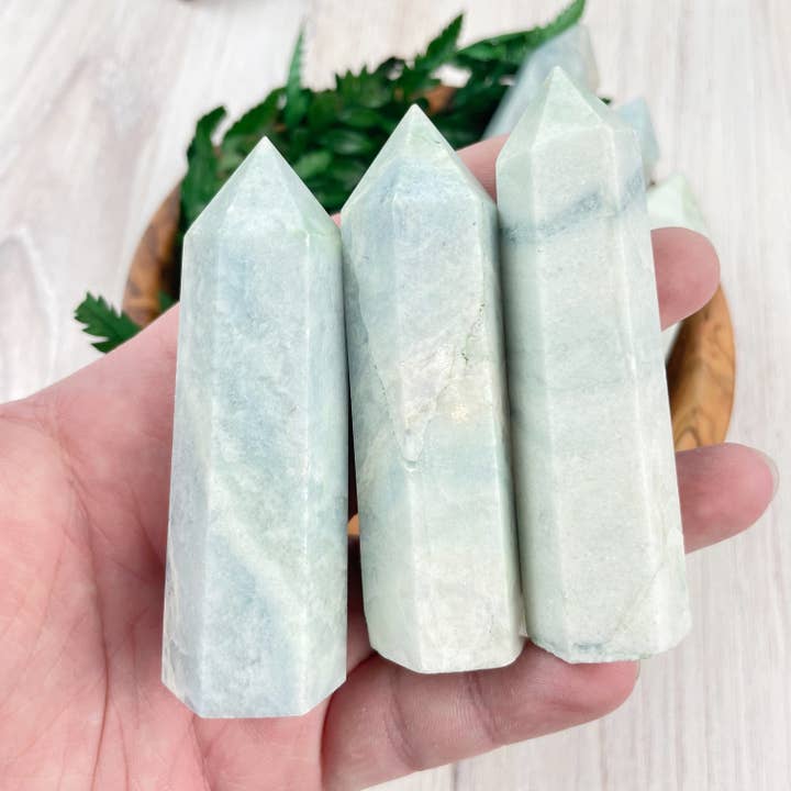 Ewelina Pas Jewelry - Wholesale Spiritual Stone/Crystal - 2.5-3inch Caribbean Blue Calcite Point4