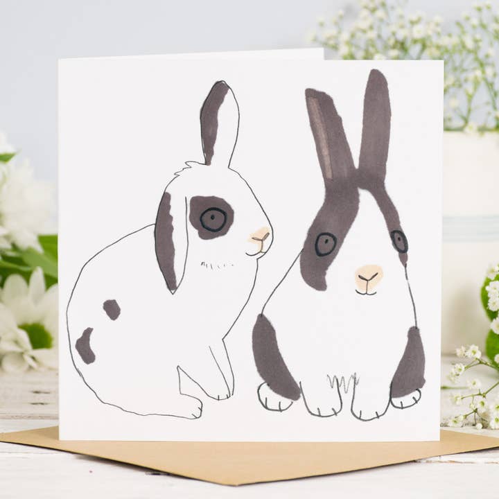 Biglietto Bunny Rabbits per la vendita all'ingrosso da parte di Jo Clark Design