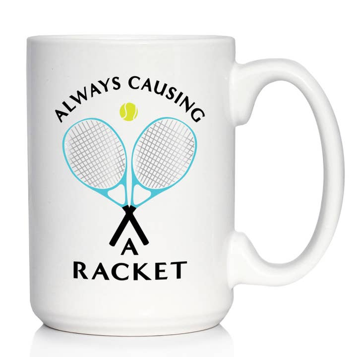 Causing a Racket Coffee Mug - Tennis Gifts and Decor for wholesale by bevvee