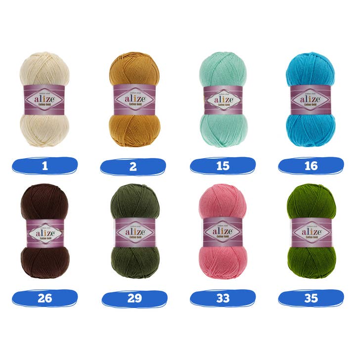 Craftsyarn - Wholesale Yarn - Alize Cotton Gold yarn, Mercerized cotton thread, Amigurumi2