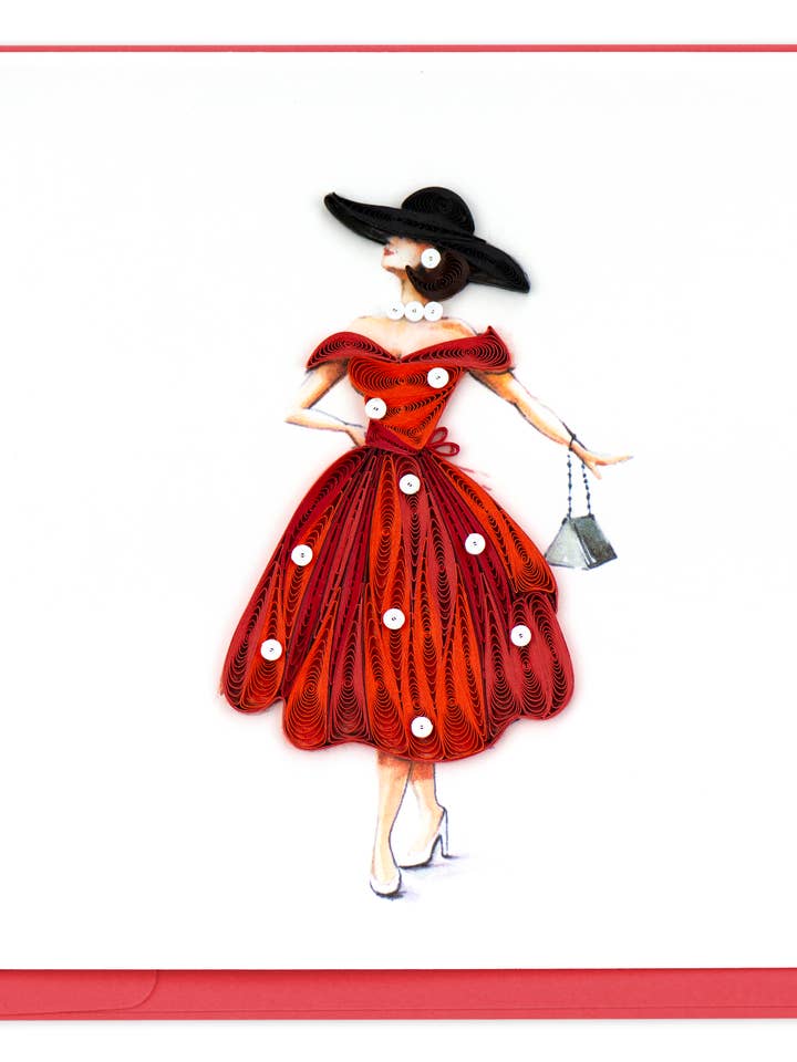Vintage Lady for wholesale by Quilling Card