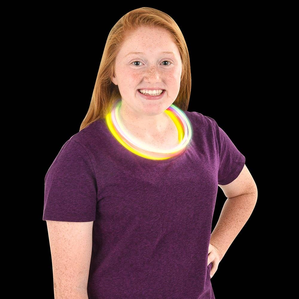 La Luna Bella - Toys - Wholesale Classic Toy - Kids - 22" ASSORTED COLOR GLOW NECKLACES- 50 pcs/ tube - LLB Toys1
