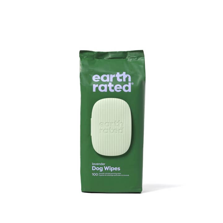 Earth Rated Lavender Dog Grooming Wipes 100ct for wholesale by Pet Palette Distribution