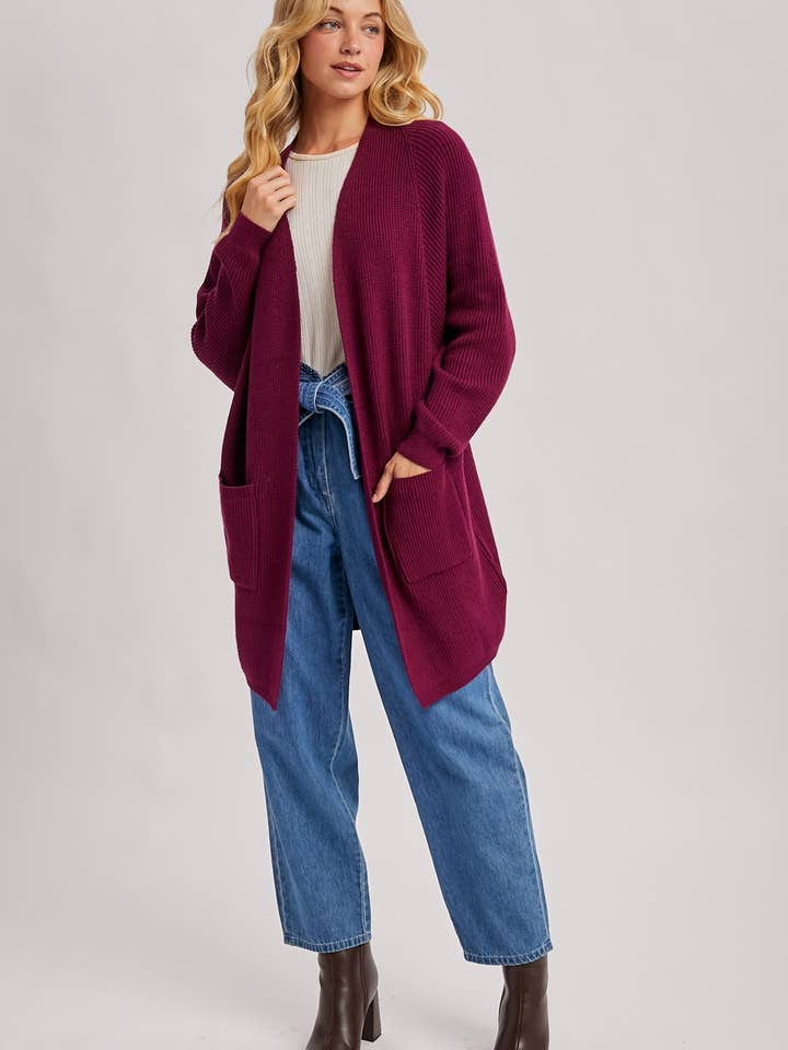 Bluivy - Wholesale Cardigan - Women's - OPEN FRONT BATWING SLEEVE CARDIGAN25